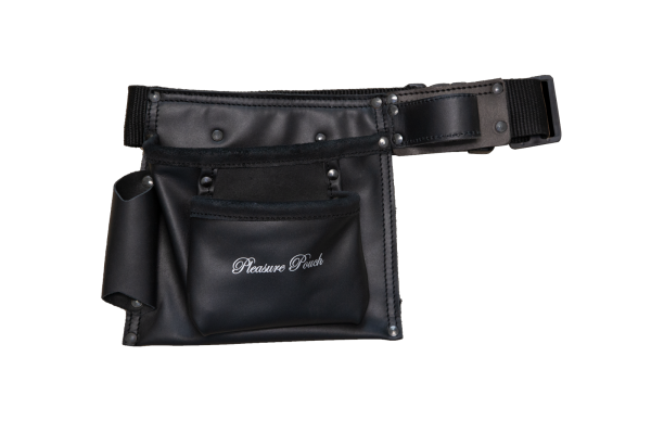 Love Hamma Black Pleasure Pouch Adjustable Hands-Free Storage Belt Default Title > Clothes > Unisex Leather
