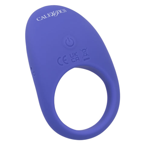 CalExotics Connect Couples Ring Blue Silicone App Controlled Waterproof Size Medium Cock Rings Vibrating