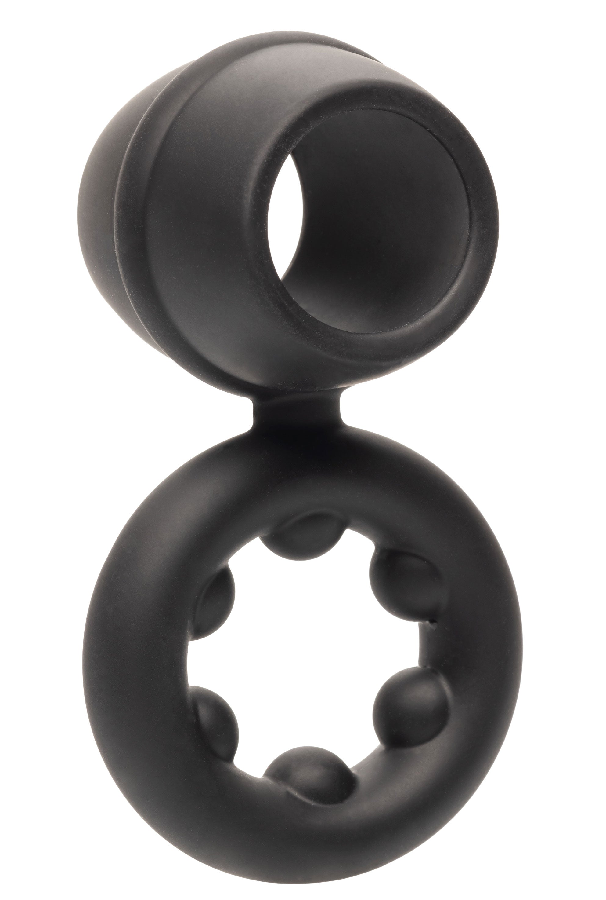 Alpha Liquid Silicone Dual Magnum Ring Black Stretchy Comfortable Size > Cock Ring > Sling
