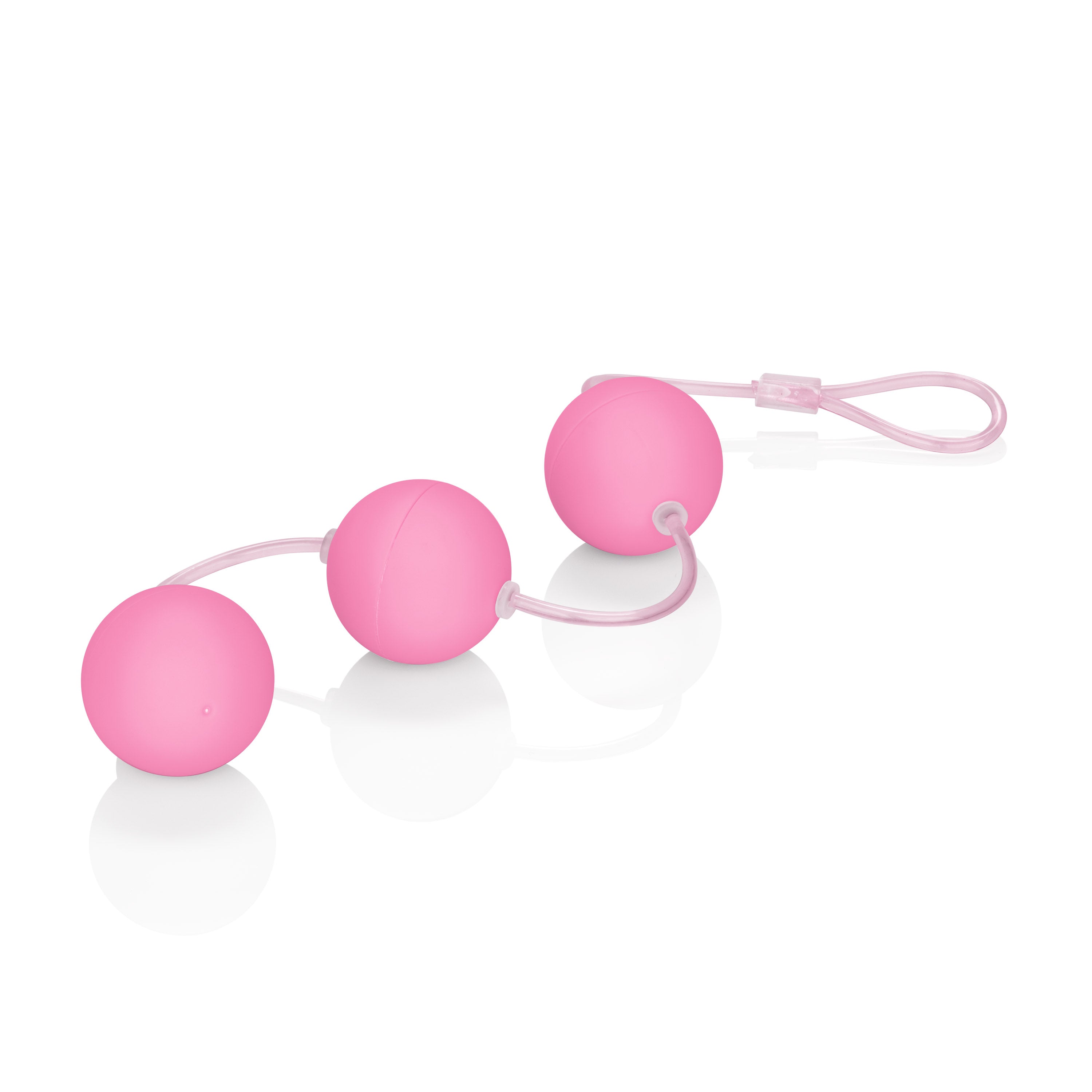 First Time Love Balls Triple Lover Pink Kegel Balls Set 1.25 Inch Each with Retrieval Loop > Sex Toys For Ladies > Kegel Exercise