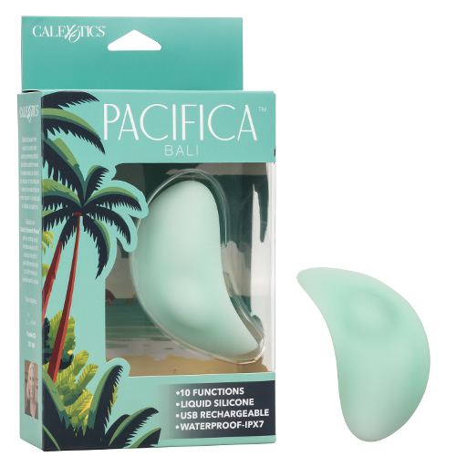 Pacifica™ Bali Curved Teaser in Mint Green Liquid Silicone with 10 Intense Functions, and Waterproof IPX7 > Vibrators > Unconventional Main image