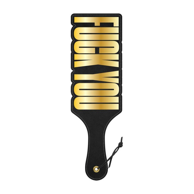 Paddle Fuck You Black and Gold Design > Bondage Gear > Paddles Main image