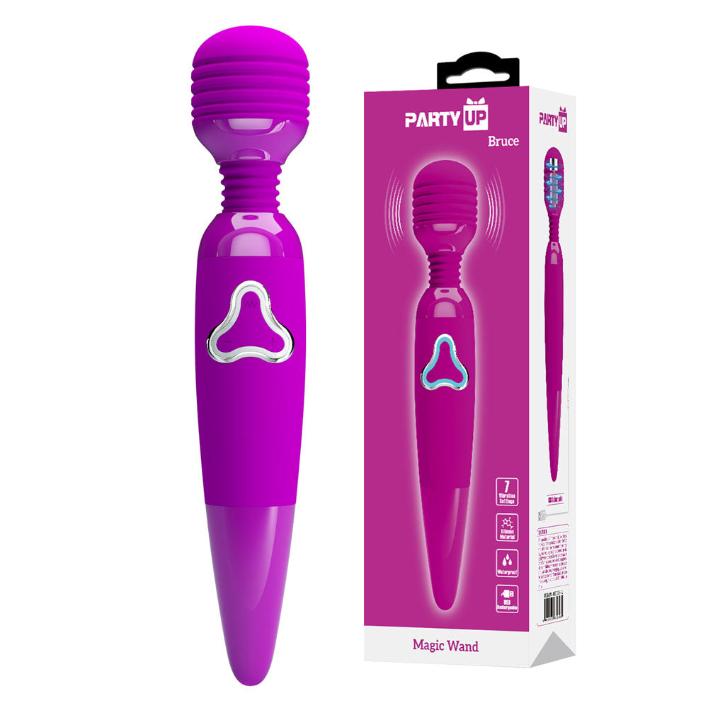 Party Up Bruce Wand USB Rechargeable 25 Centimeter Massage Wand > Sex Toys > Massage Wands