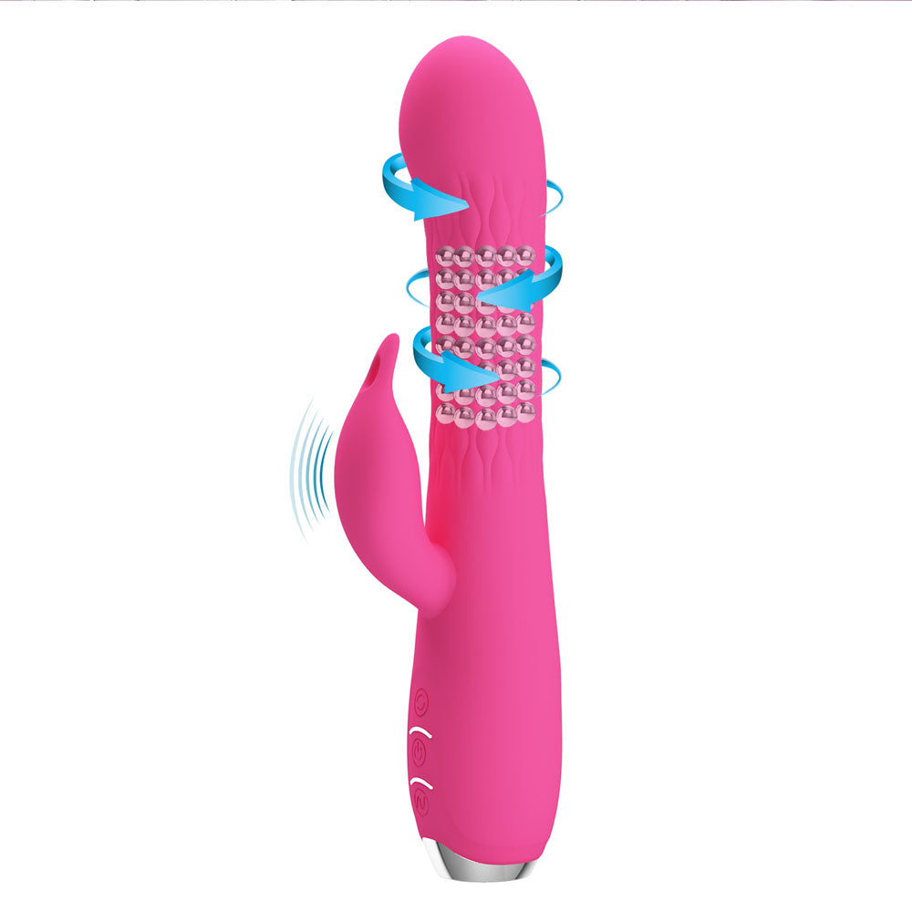 Party Up Eric Rotating Beads Vibrator 20.5 Centimeter Rabbit Vibrator with Rotating Bead Shaft Secondary image