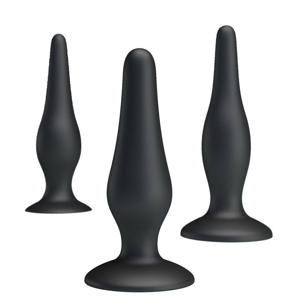 Party Up Jerry Butt Plug Set - Set of Three Sizes for Intimate Play > Anal Range > Butt Plug Kits