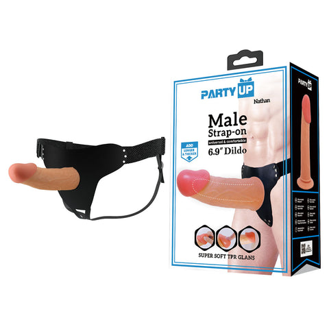 Party Up Nathan Hollow Strap-On 17.5 cm Flesh STRAP-ONS