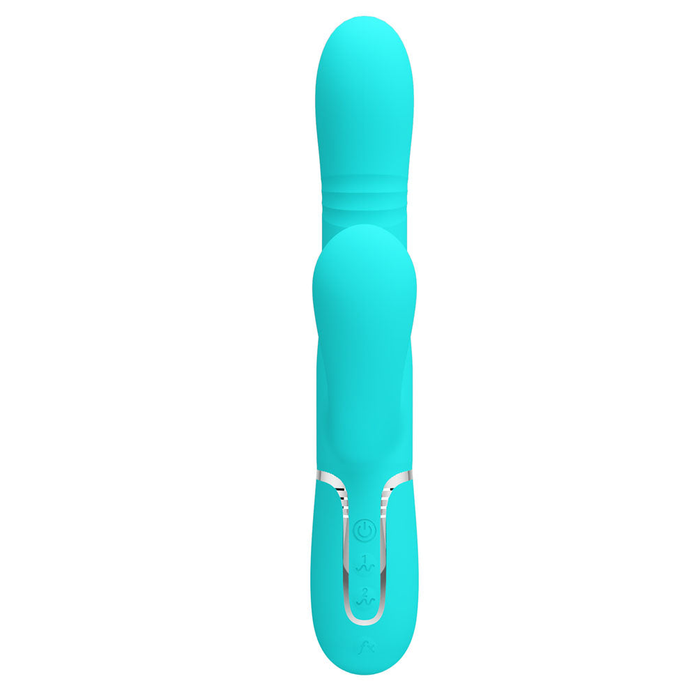 Party Up Paul Rolling Beads Vibrator Teal 22.6 cm Thrusting Rabbit Vibrator Secondary image