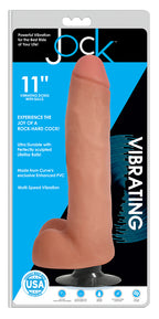 Jock 11 Inch Vibrating Dong With Balls Vanilla Color Default Title > Dildos > Large Dildos