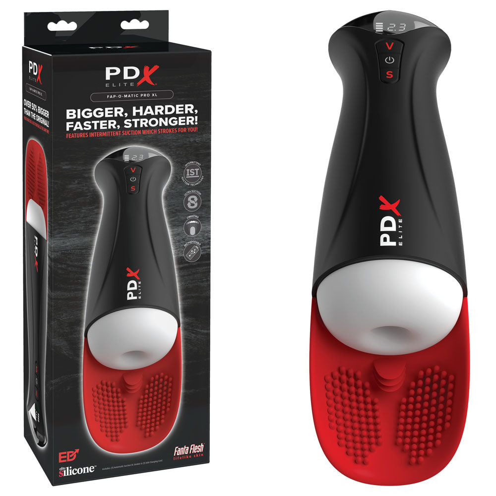 Pdx Elite Fap-O-Matic Pro Xl Red Usb Auto Stroker > Sex Toys For Men > Masturbators Premium Main image