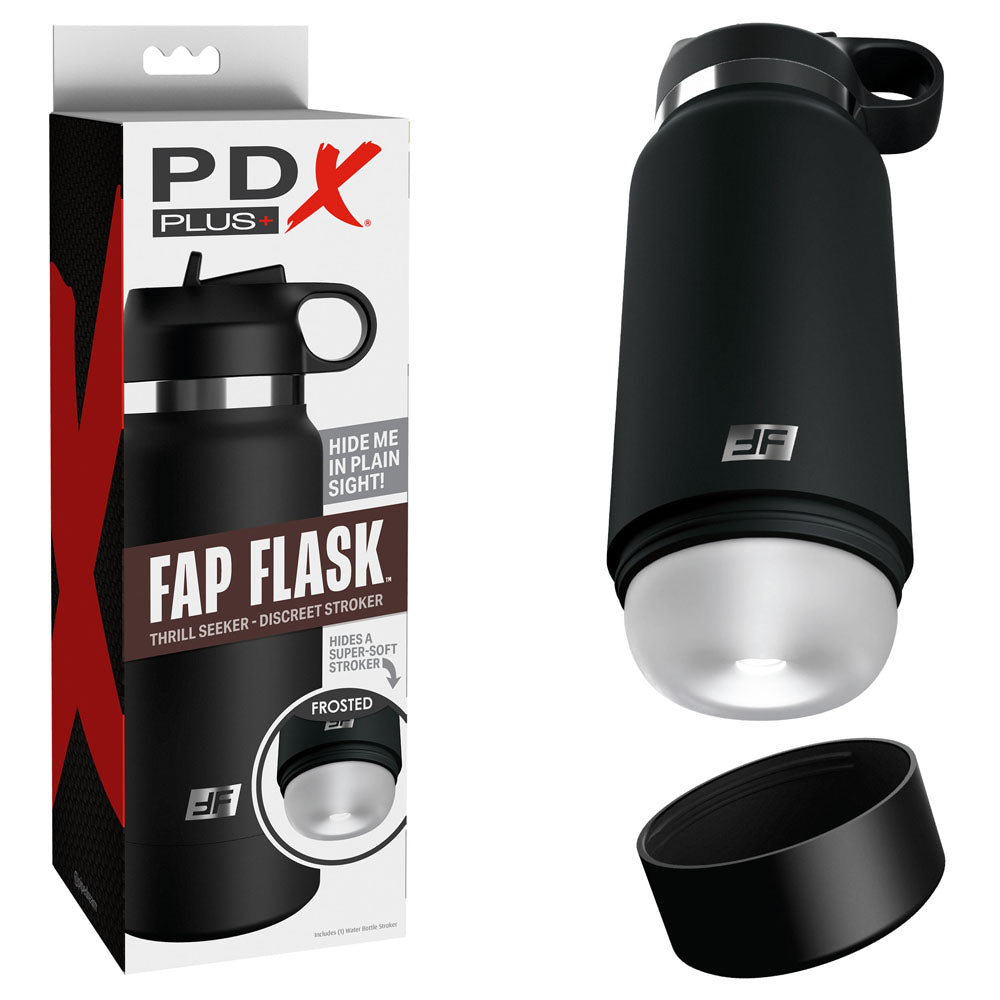 Pdx Plus Fap Flask Thrill Seeker Frosted Discreet Stroker Strokers - Manual