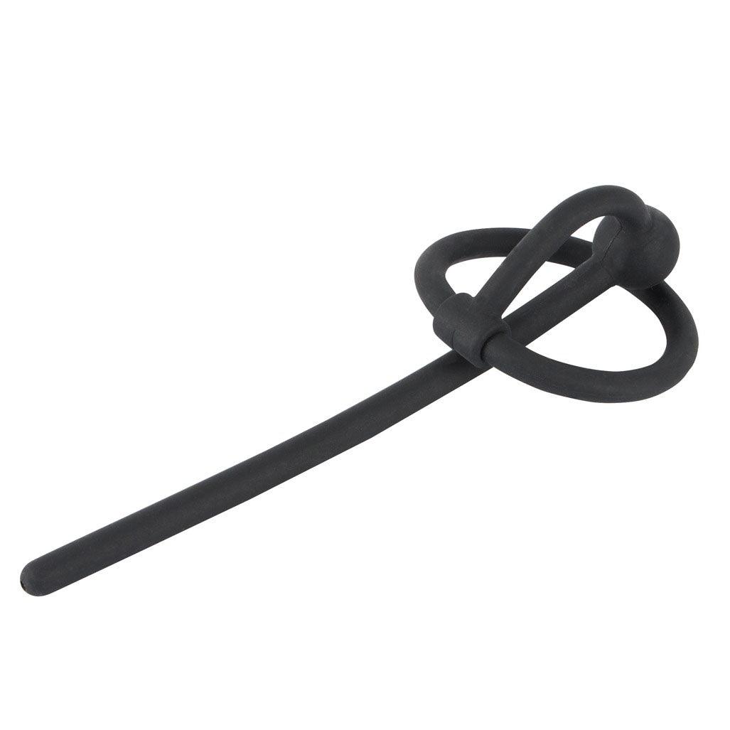 Penisplug Piss Play With Glans Ring – Silicone Penis Plug > Sex Toys For Men > Sounding Rods Main image