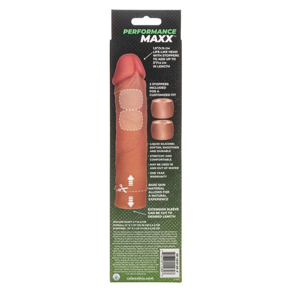 Performance Maxx 8 Inch Liquid Silicone Extension System Brown Secondary image
