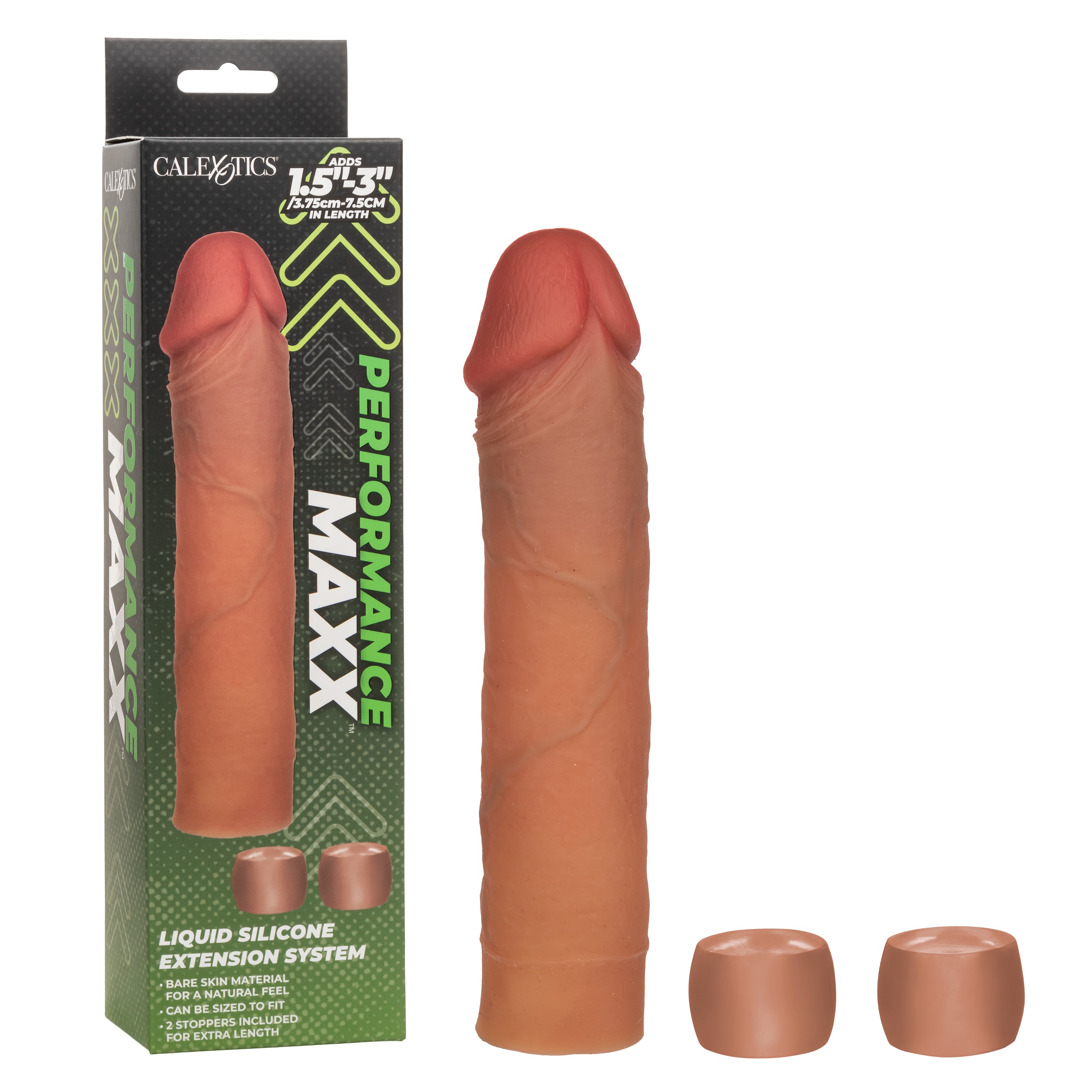 Performance Maxx 8 Inch Liquid Silicone Extension System Brown > Sex Toys For Men > Penis Sleeves Main image