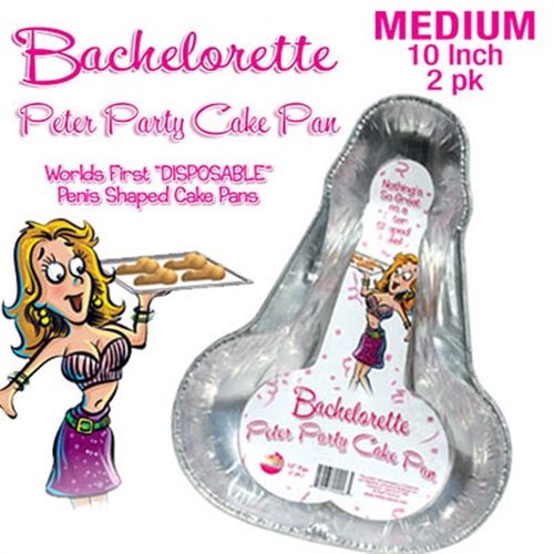 Peter Party Medium – 10 Inch Penis Shaped Cake Pan Set of 2 Bakeware > Novelties > Bachelor & Bachelorette Items Main image