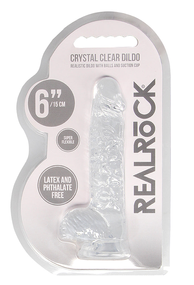 RealRock 6 Inch Transparent Crystal Clear Dildo – Realistic Body-Safe Dildo > Dildos > Realistic Dildos