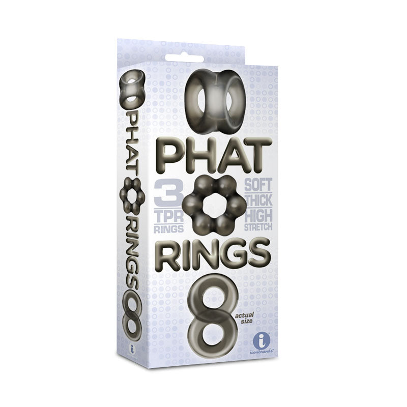 Phat Rings Smoke Cock Rings Set of 3 Secondary image
