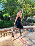 Kixies Jo Black Circle Fishnet Footless Thigh-High Tights > Clothes > Hosiery > Stockings