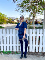 Kixies Selma Navy Opaque Thigh-High Tights > Clothes > Hosiery > Stockings