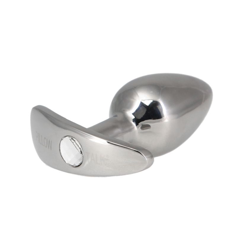 Pillow Talk Sneaky Stainless Steel Anal Plug 2.6 Inch w Swarovski Crystal > Anal Range > Butt Plugs