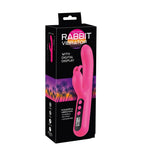 Pink Sunset Rabbit Vibrator with Digital Display, Dual Motor, Soft Touch Silicone, , 23.1 cm Length > Vibrators > Ladies > Rabbit Multi