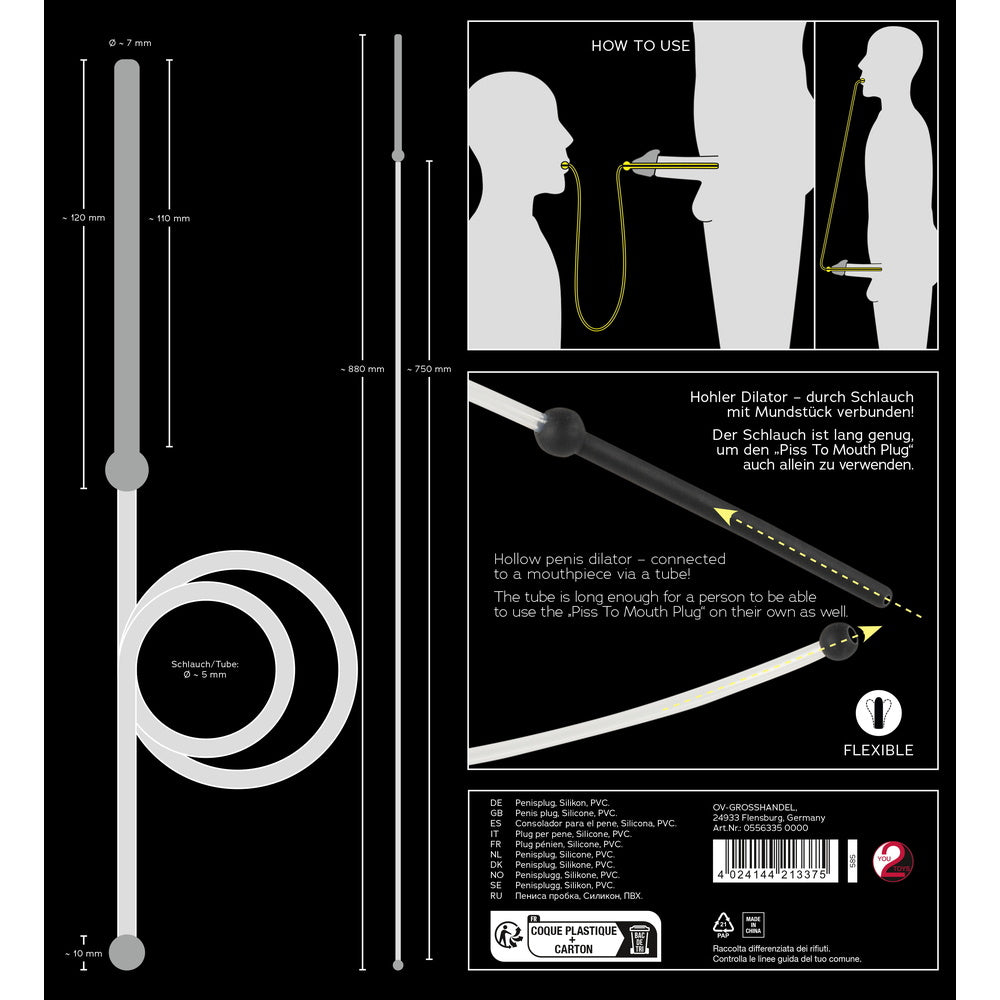 Piss To Mouth Dilator – Flexible Dilator > Sex Toys For Men > Sounding Rods