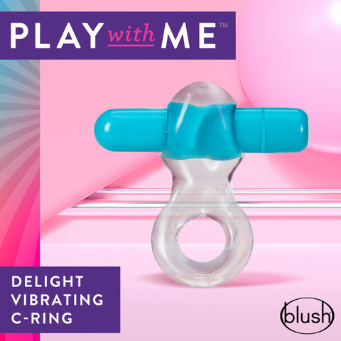 Play With Me Vibrating Cock Ring Blue for Enhanced Pleasure Cock Rings Vibrating
