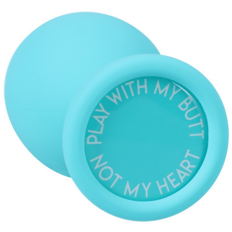 Play With My Butt Not My Heart Silicone Anal Trainer Set 3 Pc Teal > Anal Range > Butt Plug Kits