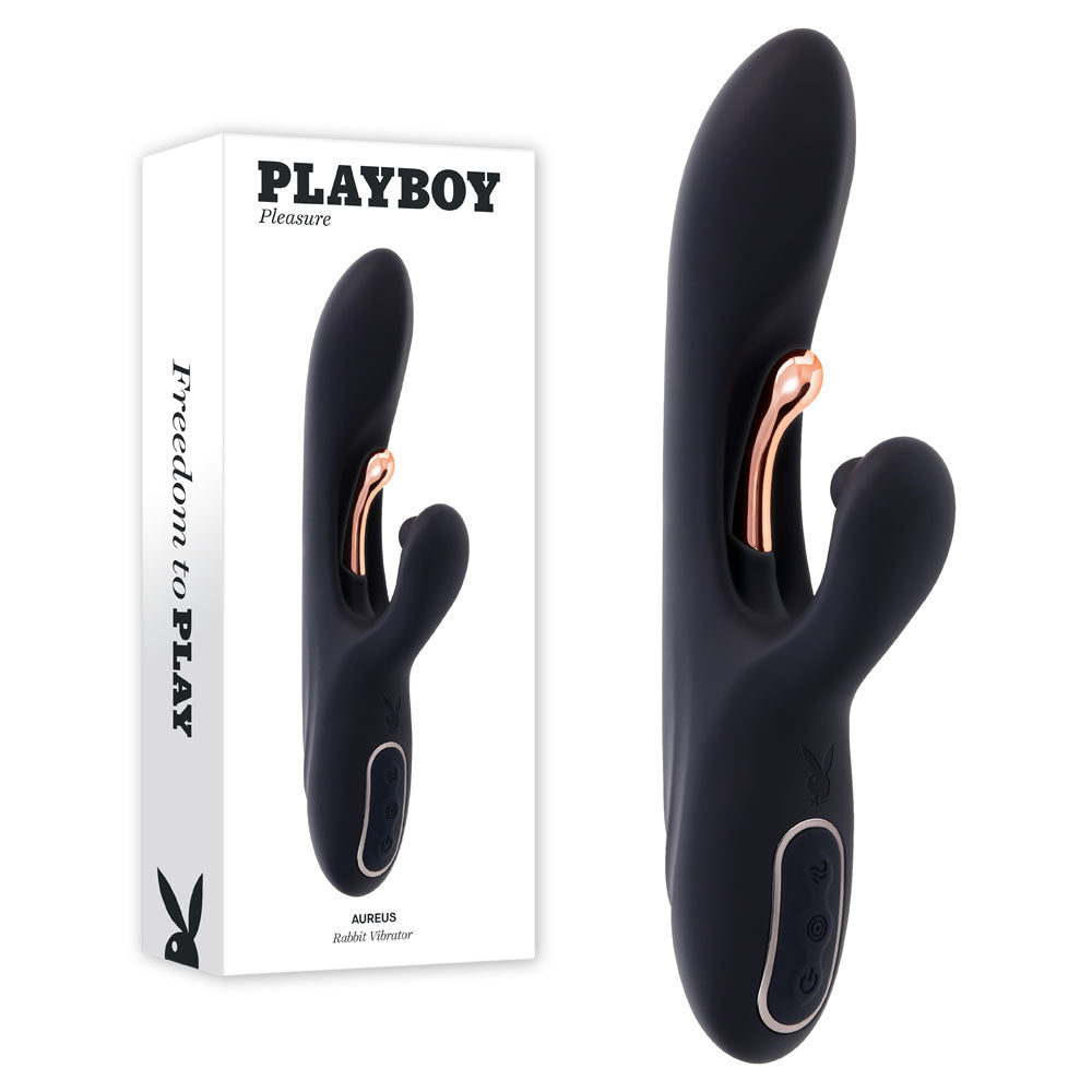 Playboy Pleasure Aureus 22.7 cm Rabbit Vibrator with Internal Flicker Feature > Vibrators > Ladies > Rabbit Main image