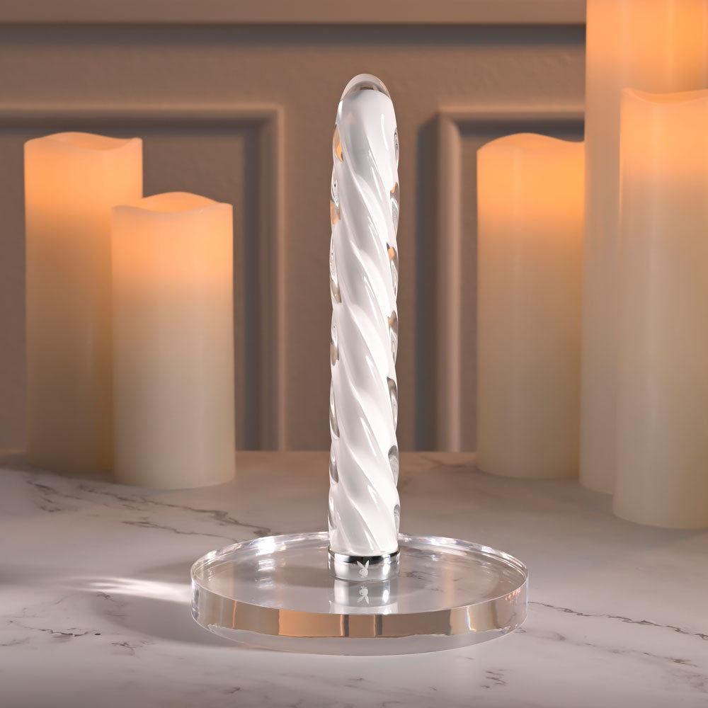 Playboy Pleasure In A Twist Glass 17.5 cm Vibrator > Vibrators > Standard Vibrators