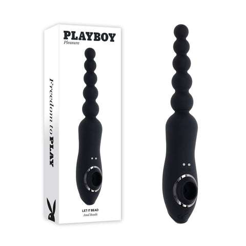 Playboy Pleasure LET IT BEAD Vibrating Anal and Clitoral Toy Black > Anal Range > Anal Beads