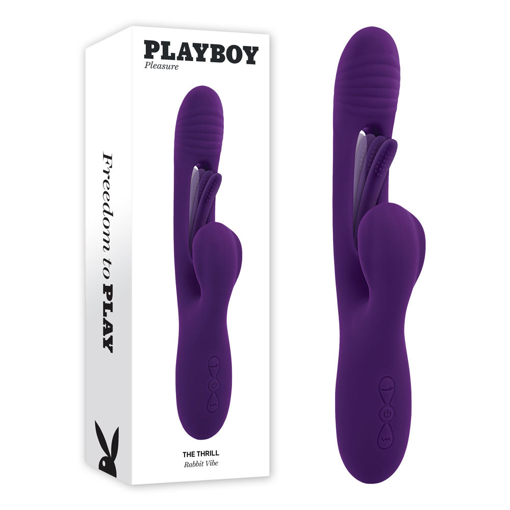 Playboy Pleasure THE THRILL 24.4cm Rabbit Vibrator with 7 Speeds > Vibrators > Ladies > Rabbit