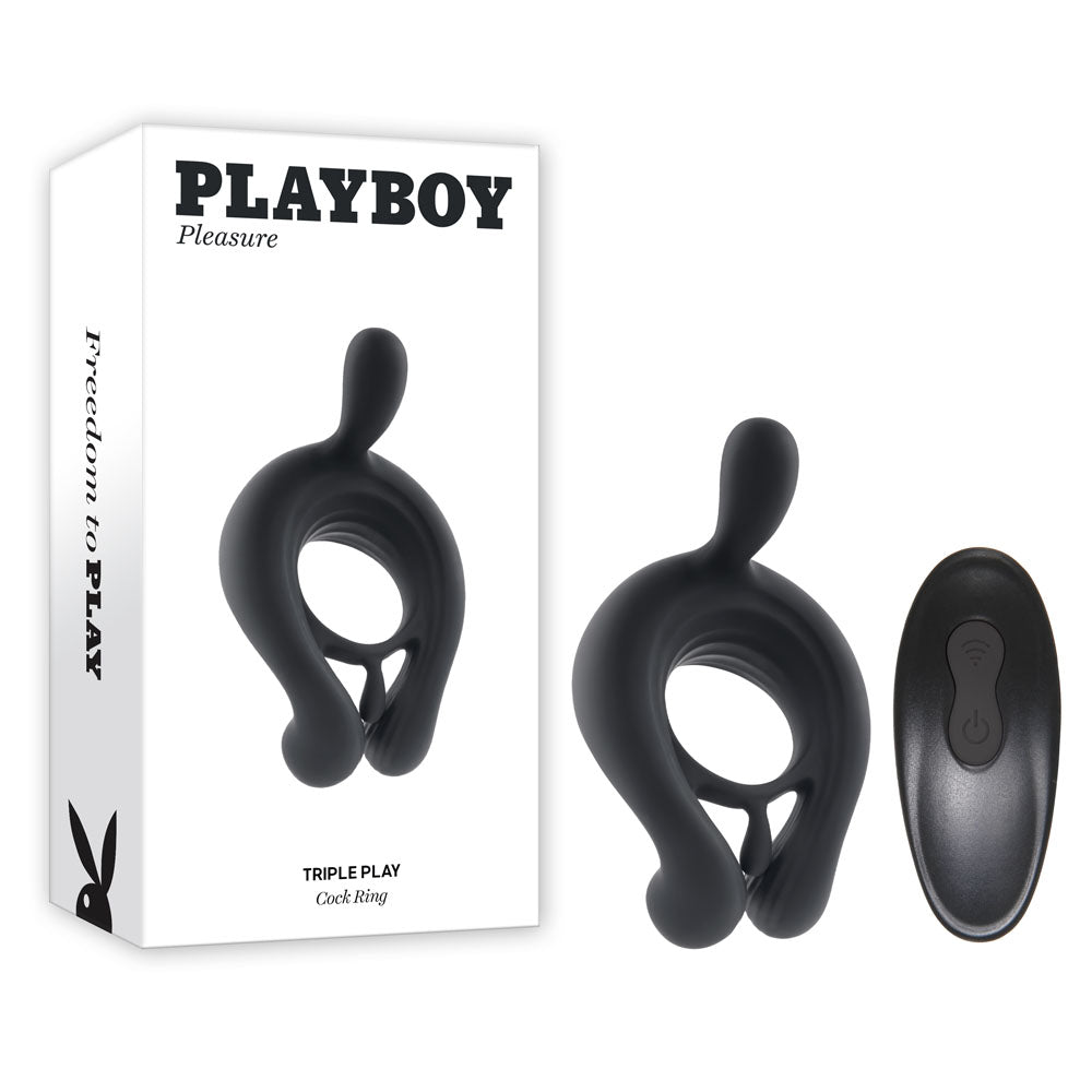 Playboy Pleasure Triple Play Vibrating Cock Ring > Cock Ring > Vibrating Main image