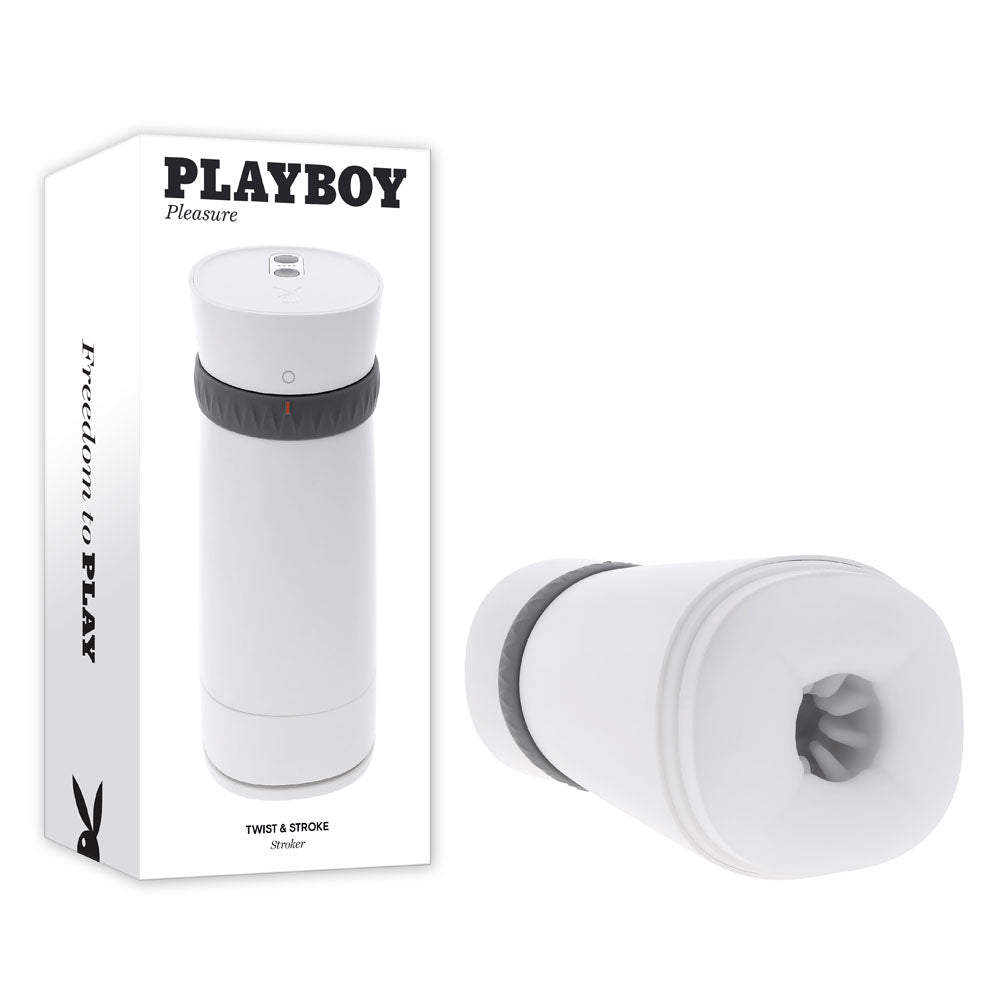 Playboy Pleasure Twist and Stroke Vibrating Stroker with Heating Function > Sex Toys For Men > Masturbators Premium