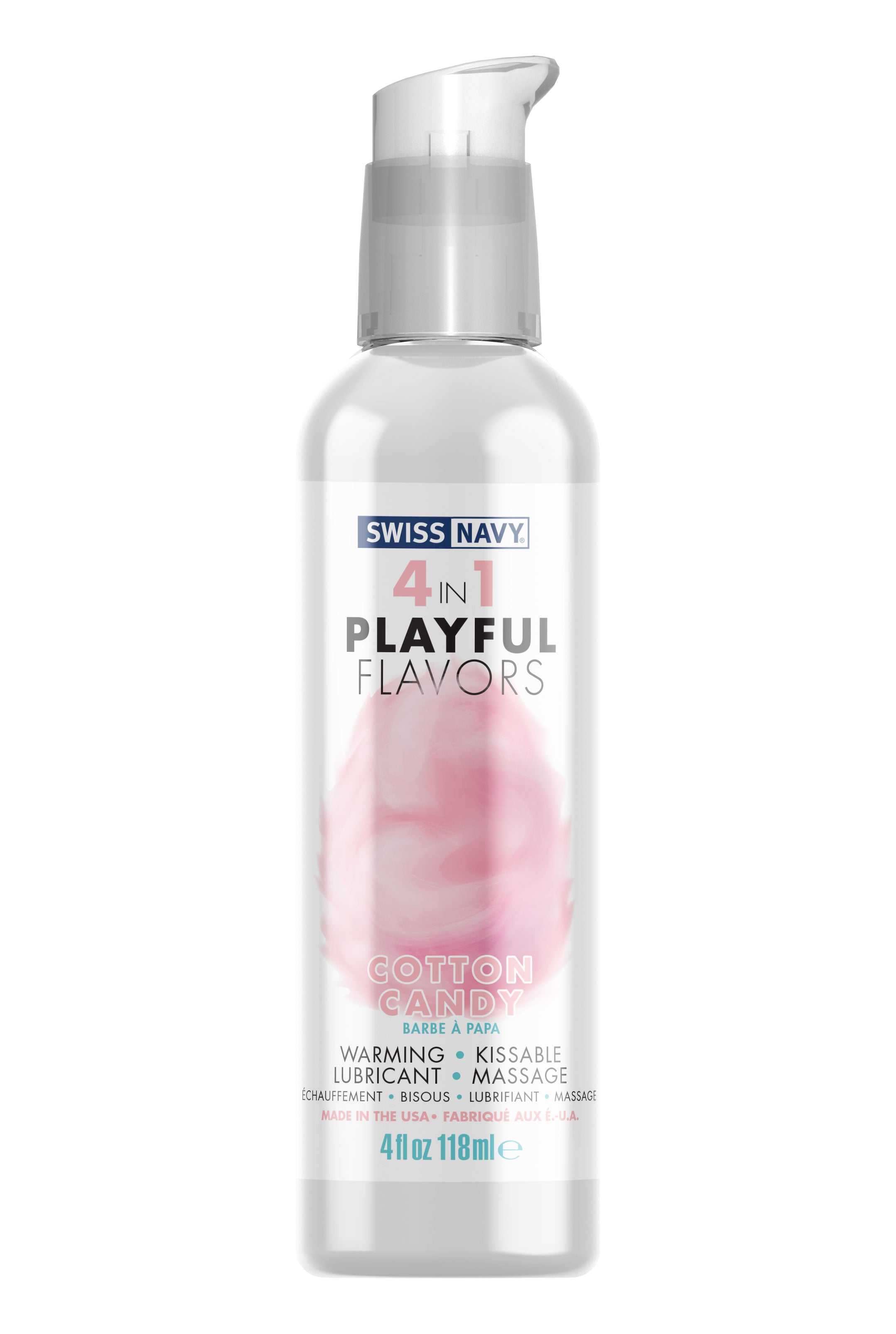 Playful Flavours 4 In 1 Cotton Candy 4oz/118ml Lube Flavoured Lube