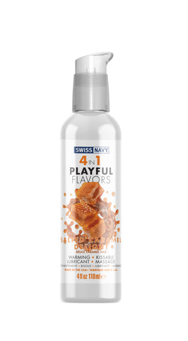 Playful Flavours 4 In 1 Salted Caramel Delight 4oz/118ml Flavoured Lube
