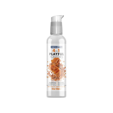 Playful Flavours 4 In 1 Salted Caramel Delight 4oz/118ml Flavoured Lube