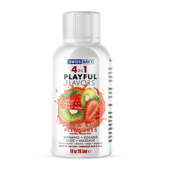 Playful Flavours 4 In 1 Strawberry Kiwi (29.5ml) – Flavored Pleasure Gel > Lube > Flavoured