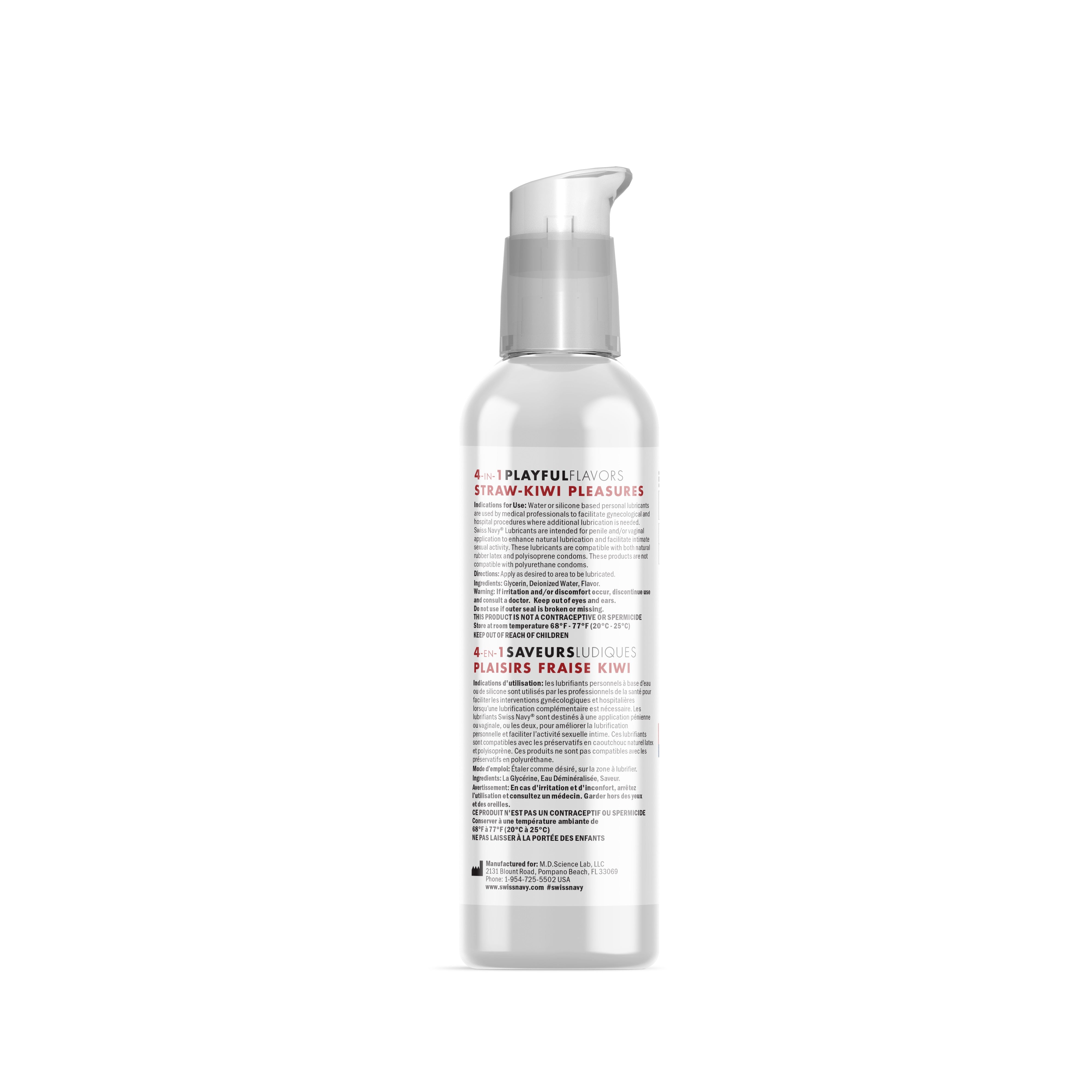 Playful Flavours 4 In 1 Strawberry/Kiwi Pleasure 4oz/118ml Flavoured Lube