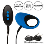 Link Up Remote Max Dual Stimulating Vibrating Silicone Ring With Remote Control Blue Multi > Sex Toys > Couples Toys