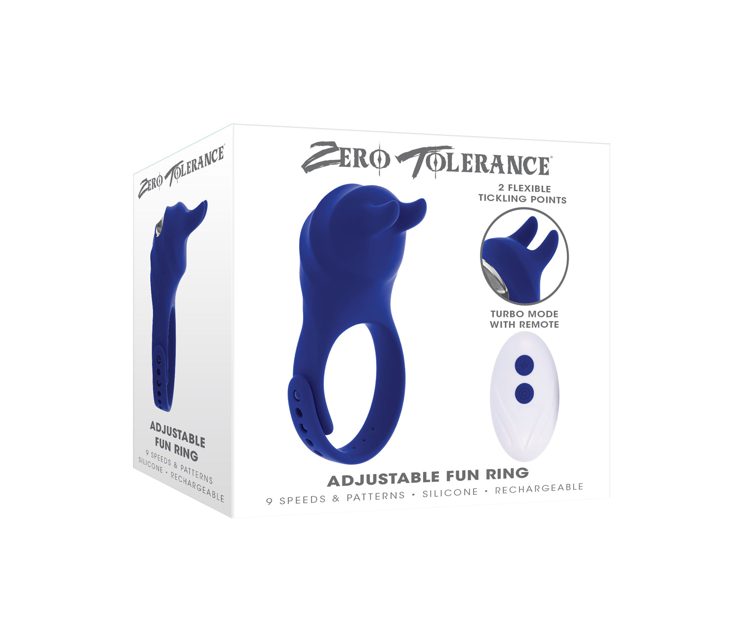 Zero Tolerance Adjustable Fun Ring – Vibrating Adjustable Ring Blue > Cock Ring > Vibrating