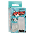 Pop Sock Ribbed Clear Soft Tight Stretchy Reversible Masturbator Sleeve > Sex Toys For Men > Masturbators Cup