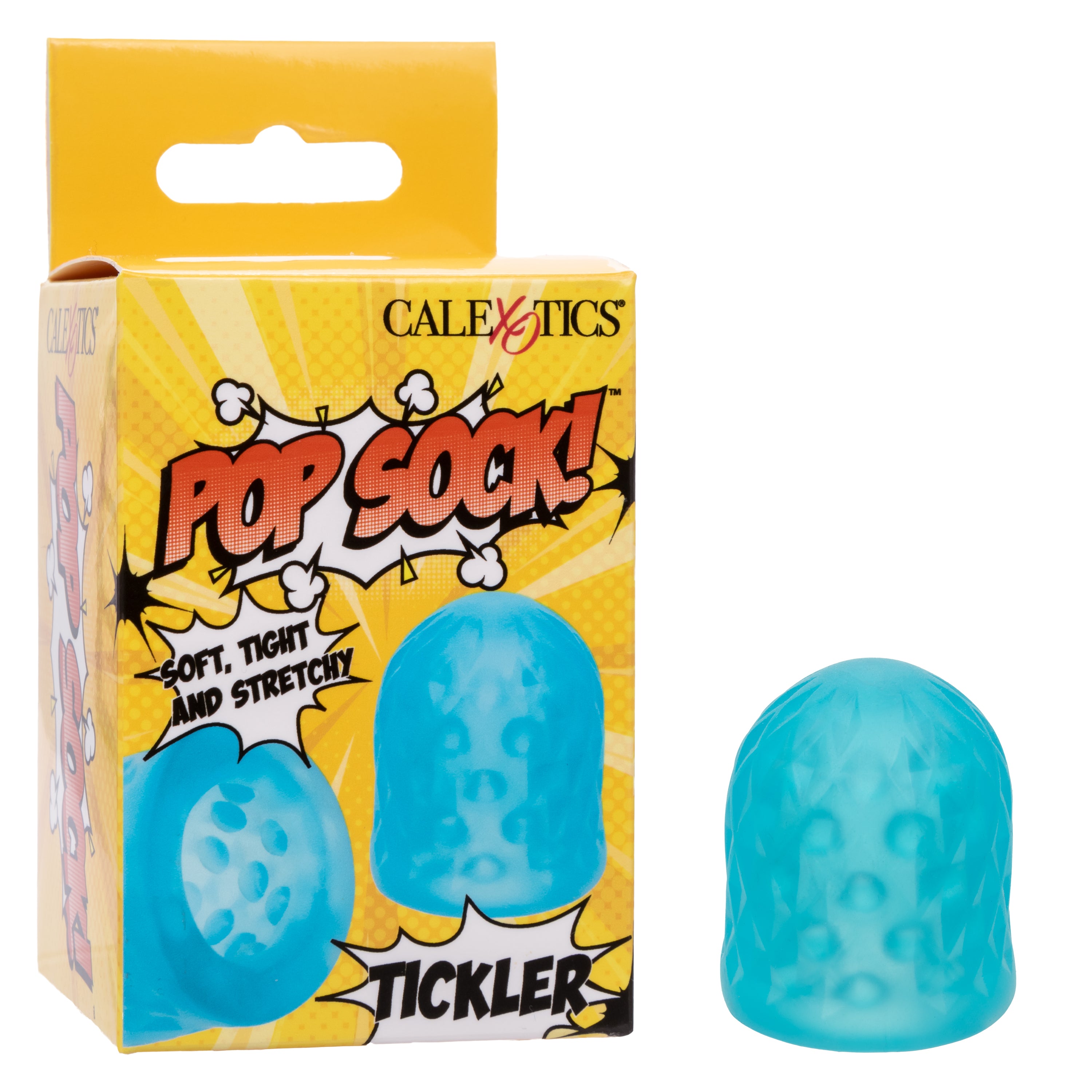 Pop Sock Tickler Blue Reversible Textured Stroker > Sex Toys For Men > Masturbators Cup Main image