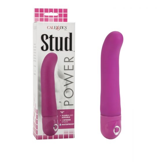 Power Stud G Waterproof Vibrator Pink 6.75 Inch Flexible Body-Safe PVC with 3 Speeds > Sex Toys For Ladies > G-Spot Vibrators Main image