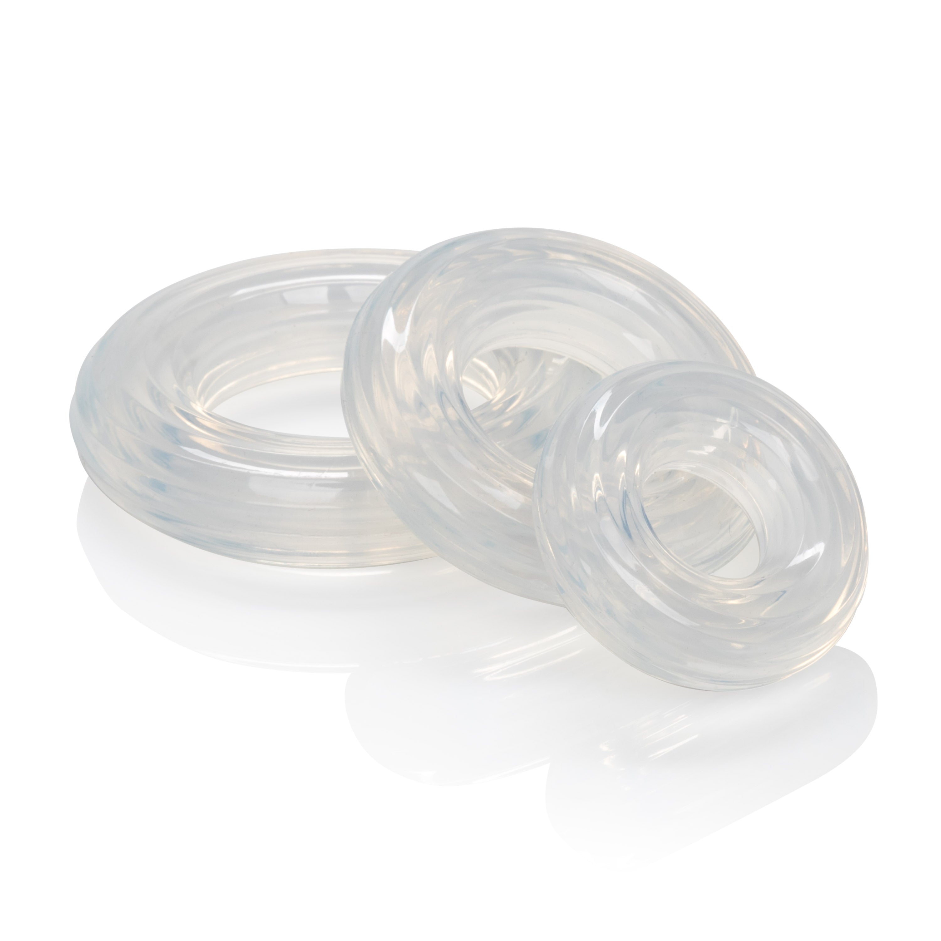 Premium Clear Silicone Ring Set - Medium, Large, XL Sizes Secondary image