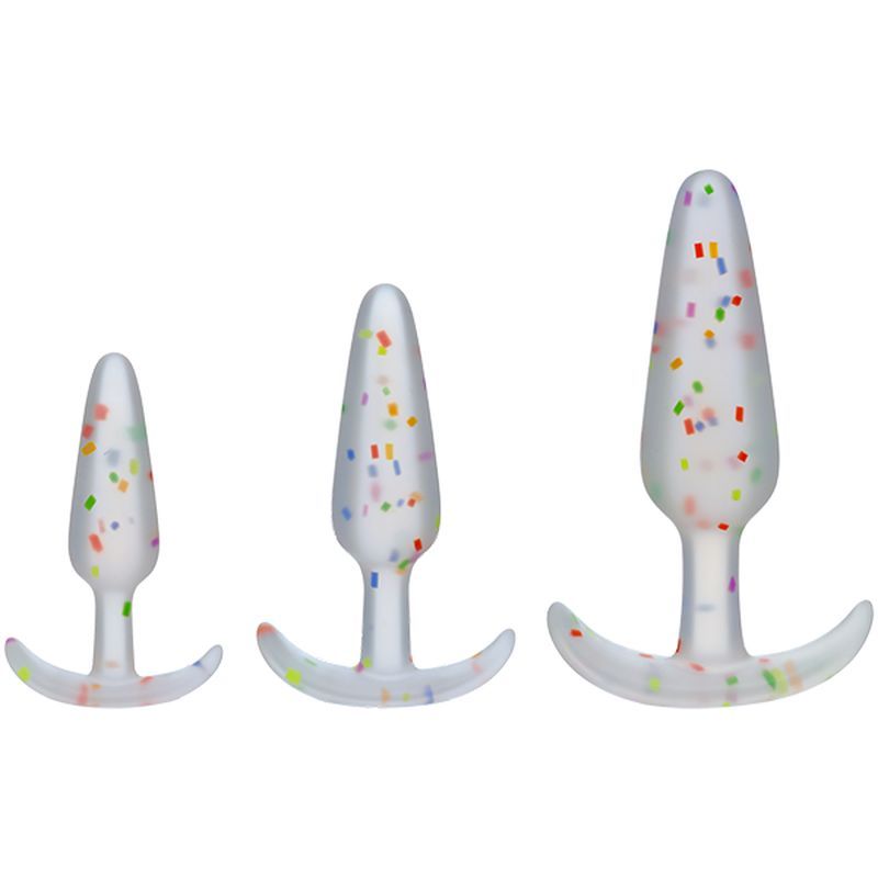 Pride Anal Trainer Set with Three Sizes of Mood Naughty Butt Plugs Default Title > Anal Range > Butt Plug Kits