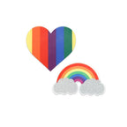 Pride Glitter Rainbows and Hearts Pasties > Clothes > Pasties