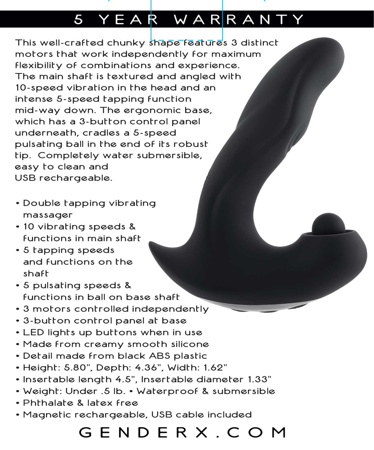 Gender X MAD TAPPER - Double Tapping Vibrating Massager 14.7cm > Vibrators > Unconventional