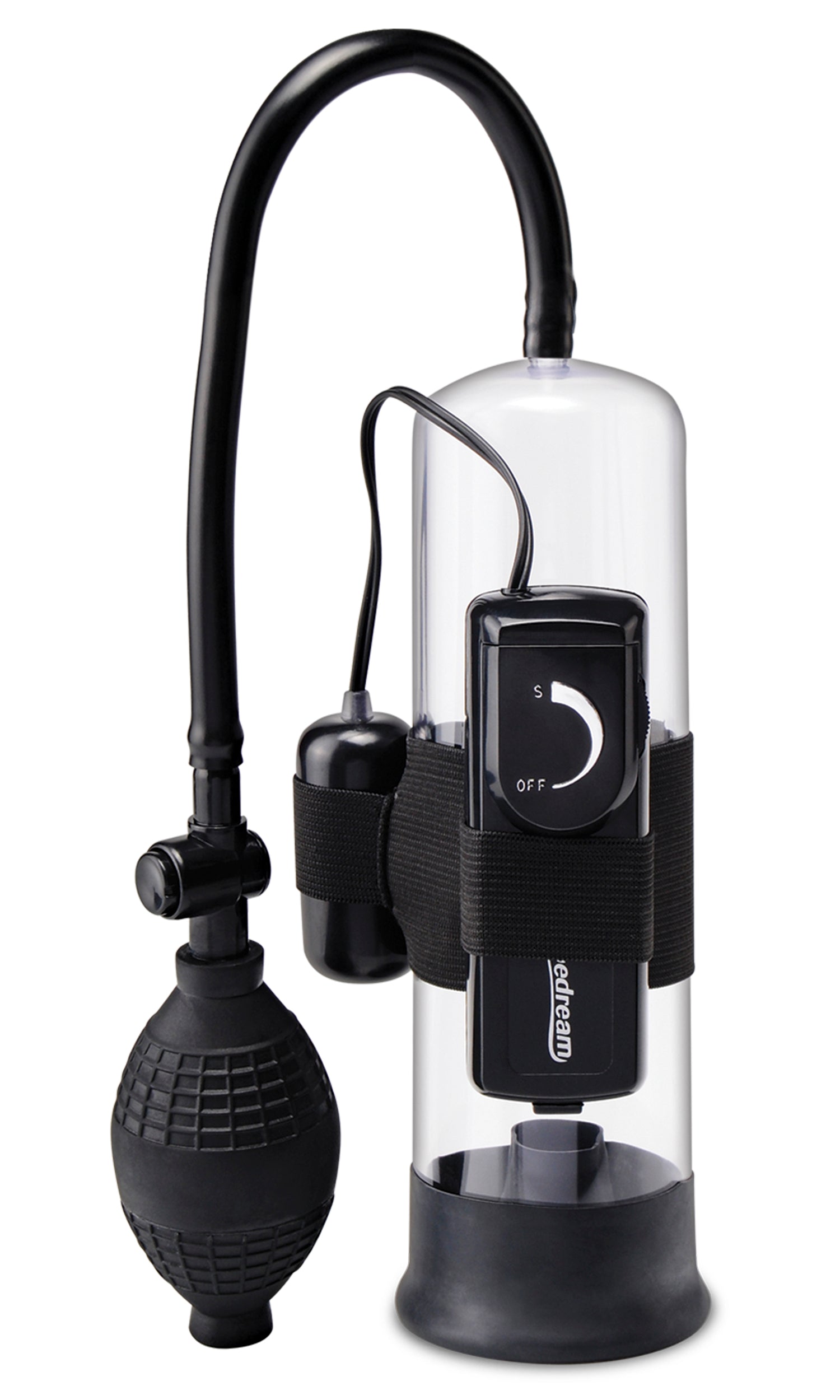 Pump Worx Beginner Vibrating Penis Pump Clear Black > Pumps > Penis Pumps