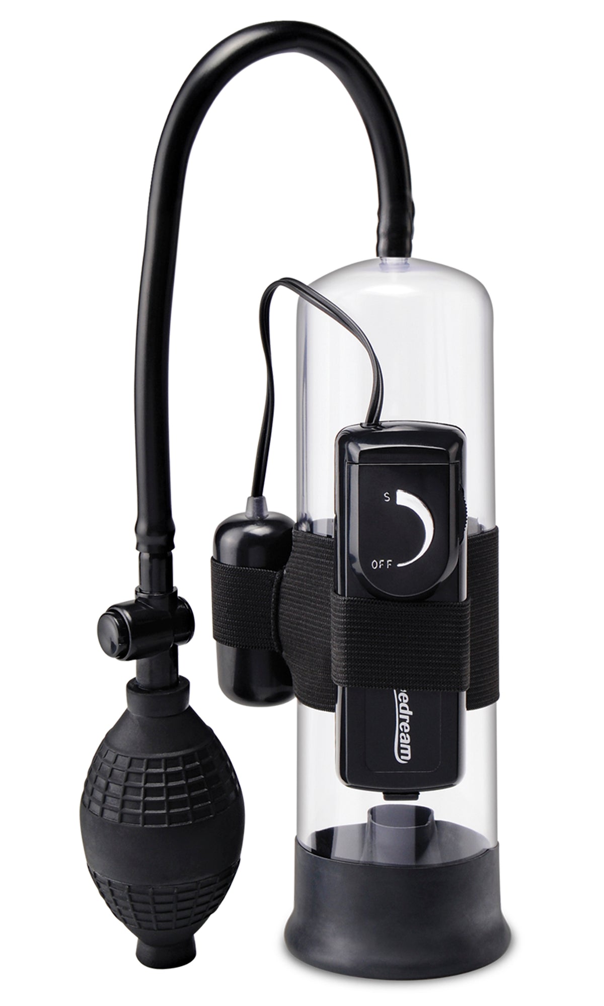 Pump Worx Beginner Vibrating Penis Pump Clear Black > Pumps > Penis Pumps
