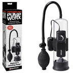 Pump Worx Beginner Vibrating Penis Pump Clear Black > Pumps > Penis Pumps